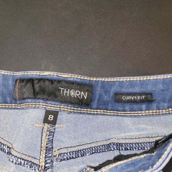 New Thorn Long Length Curvy Fit Jean Shorts 8 - Picture 3 of 8